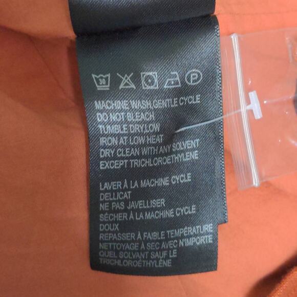 Farm Rio Womens Blazer Jacket Brown Rust Buttons Pockets 100% Linen Collar M New - Picture 10 of 15